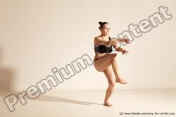 Underwear Martial art Woman White Moving poses Average long colored Dynamic poses Academic